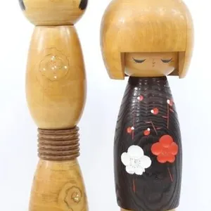 JAPANESE KOKESHI WOODEN FIGURES