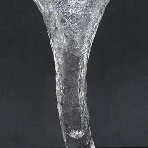 MCM TORNADO ICE GLASS VASE 12"