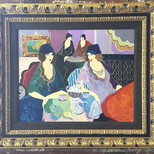 "Sisters at Tea" by Itzchak Tarkay Serigraph with