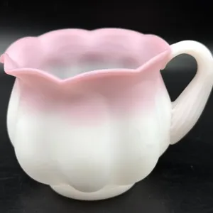 Fenton Rosalene Satin Pink and White Melon
