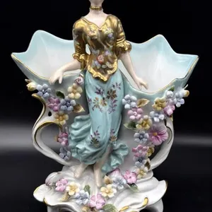 Antique Richard Klemm Dresden Woman Figure with