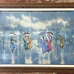 “Rainy Day” by Zina Roitman Serigraph, Framed 33”