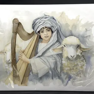 “Of David-a Mikhtam“ by Chuck King Print 24” x
