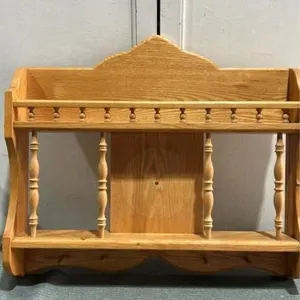 Oak spice rack shelf