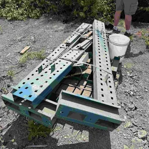 pallet of metal racking