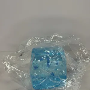 New Unbranded Blue Transparent Squishy Toy with Snowflake Confetti