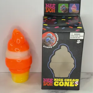 Schylling Branded Nee Doh Nice Cream Cone Stress Toy with Box