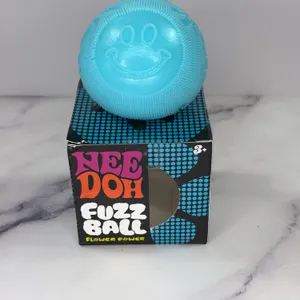 NeeDoh Fuzz Ball Velvet Squeezer Toy in Original Branded Packaging