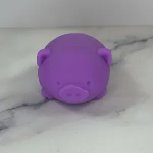 Schylling NeeDoh Dig’ It Pig Purple Stress Ball Toy