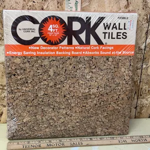 New Cork Wall Tiles 4 Pk, 12"X12"