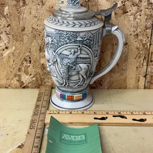 1992 Avon Winners Circle Stein 9.75" Tall