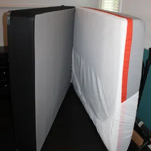 Black Metal Headboard & Queen Mattress