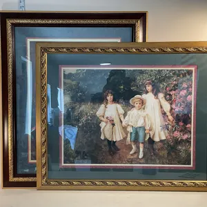Pair of Ornately Framed Victorian-Style Prints