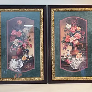 Home Interiors “Mother May I Play” Framed Floral Prints – Fran Di Giacomo