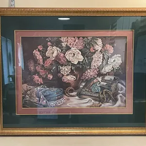 “Floral Peonies” Framed Still Life Print