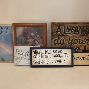 Assorted Inspirational & Religious Wall Décor – 6 Pieces