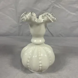 Fenton Silvercrest Beaded Melon Vase