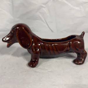 VTG Ceramic Dachshund Planter