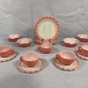 Hazel Atlas Pink Crinoline Dinnerware