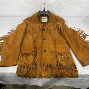 Pioneer Wear Mens Fringed Leather Jacket
