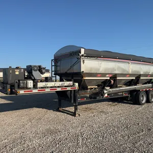 2015 Adams Stainless 32’ Steel 3-Compartment Tender Trailer w/ Self-Contained Diesel Engine & Discharge Auger