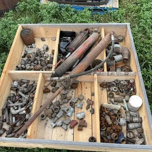 Pallet of Pipe Fittings and Hydraulic cylinders
