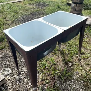 Homemade Double Shop Sink w/ Stand