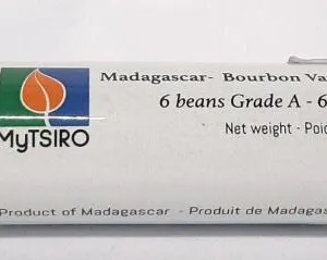 MyTSIRO Gourmet Madagascar Bourbon Vanilla Beans, Grade A, 6 Beans, 0.63 oz (18g)