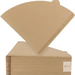 100 PCS Cone Disposable Coffee Paper Filters Suitable for V60 Size 02, V-60 Natural Cone Replacement Coffee Filter for Coffee Maker (Brown)