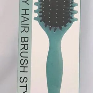 NEW Curly Hair Styling Brush C1061-XCN-F, High-Density Nylon Bristles, Vented Design, Aqua Color