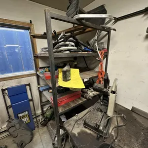 14" Porter Cable Cut Off Saw & Steel Tables & Shelf
 UNRESERVED