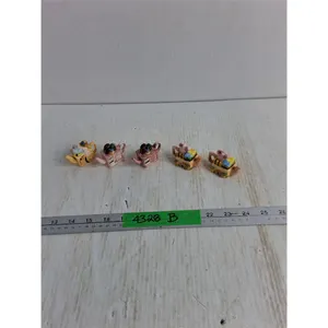 (5) Red Rose Teapot Figures