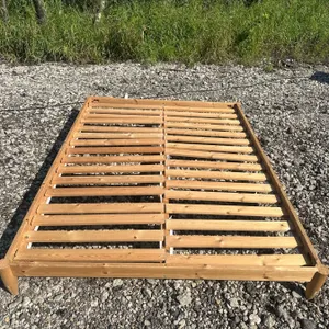 Queen Size Wooden Bed Frame With Slatted Base
