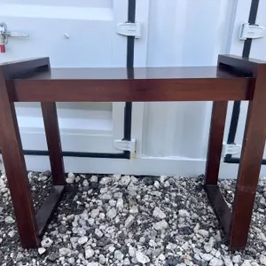 Dark Brown Rectangular Wood Console Table