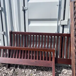 Wooden Slatted Bed Frame Headboard, Footboard, and Rails