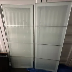 Frosted Glass Sliding Closet Doors with Aluminium Frames