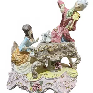 Capodimonte Porcelain Figurine Group, Made in Italy, Small Chip to Rose