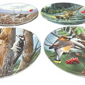 4 Canadian Wildlife Collector Plates with COAs