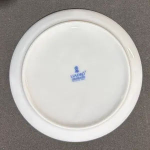 Lladró Porcelain Lot: Lithophane Lamp, Toy Soldier Ornament, Plate