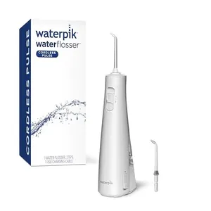 Two Waterpik Cordless Pulse Rechargeable MMF7 Water Flosser White, 2 Tips