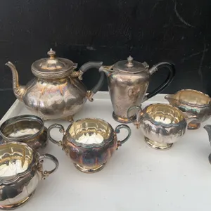 Wm. A. Rogers Primrose Plate Silverplated Tea and Coffee Set