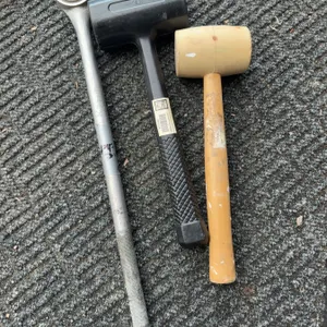 3 Tools: Rubber Mallet, Dead Blow Hammer, and Ratchet