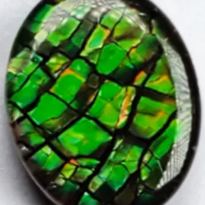 Ammolite Triplet (1.5 ct, 9×7×2.3 mm)