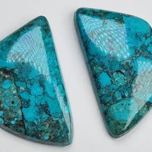 Chrysocolla Pair (56.2 ct total, 36×20.5×5.1 mm)