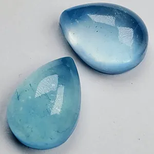 Aquamarine Pair (13 ct total, 14×10×6.2 mm)