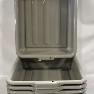 6 NEW GLOBE GREY BUS BINS