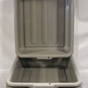 5 NEW GLOBE GREY BUS BINS