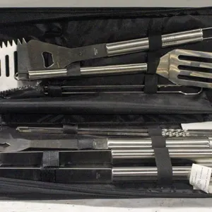 BBQ TOOL SET IN BLACK TRAVEL BAG