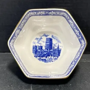Blue & White Ringtons Ltd. Tea Bowl by Wade