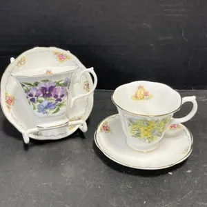 Royale Stratford Primroses Teacup & Saucer (2)